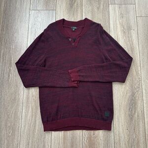 Guess Est 1981 Men's Knit 100% Cotton Sweater Henley Style Size L